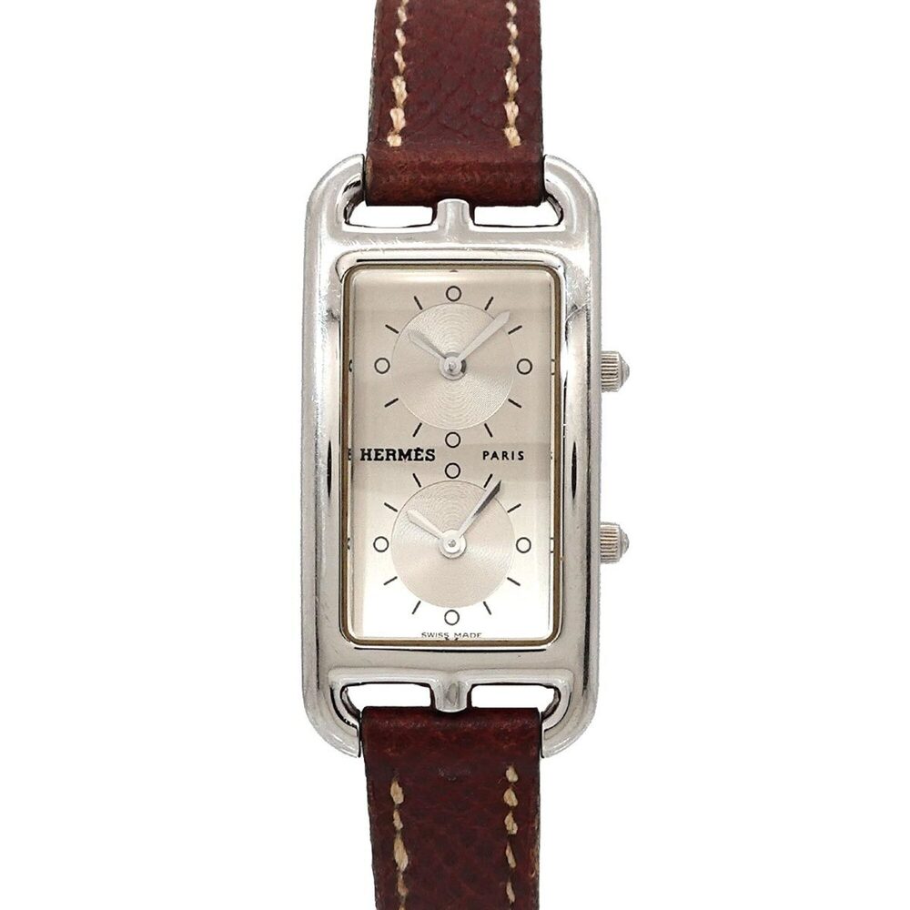 Hermes Cape Cod Duzone CC3 210 Women's Watch Silver Quartz